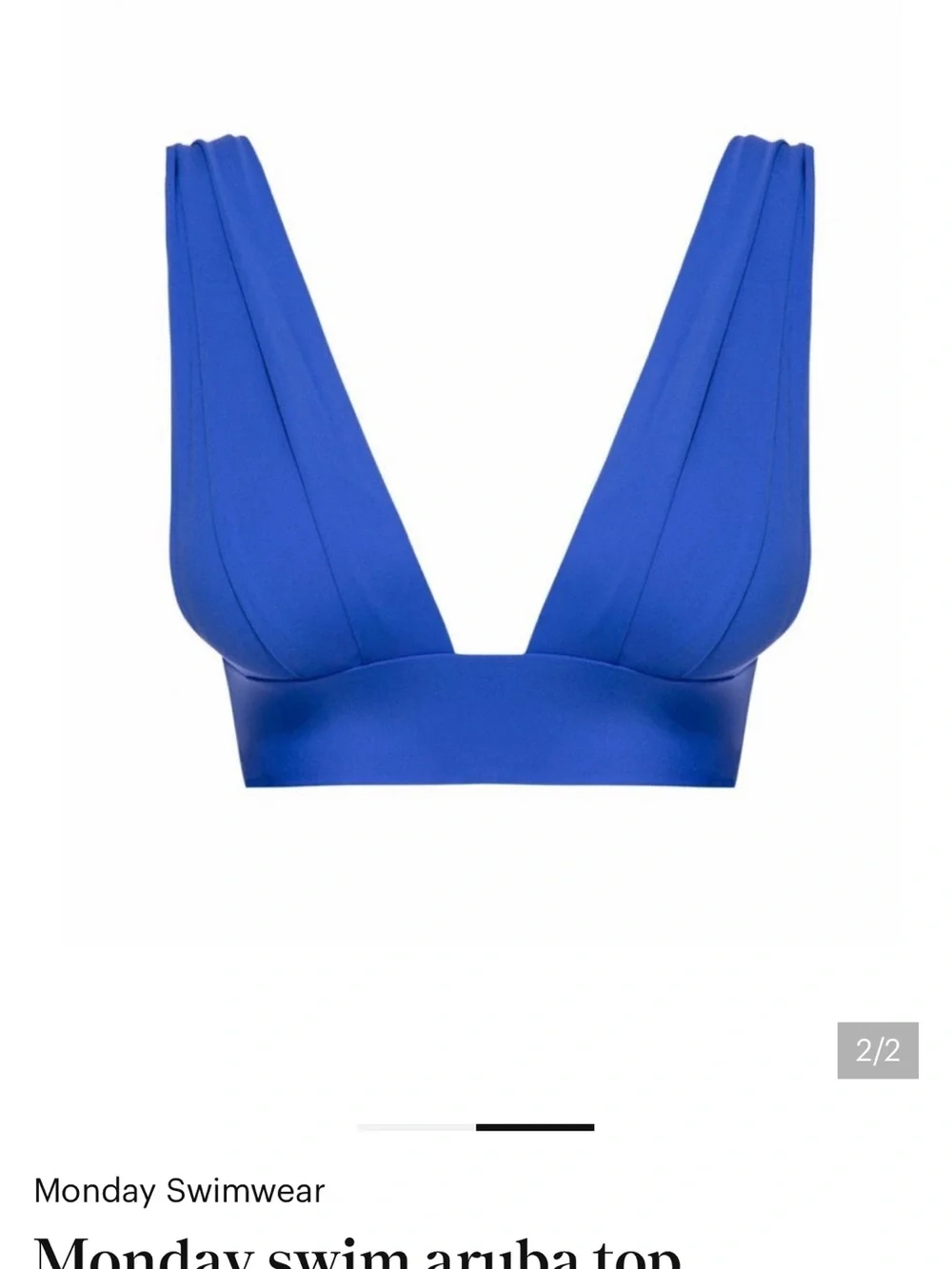 Monday Swimwear Aruba Top - and string bikini Bright Blue